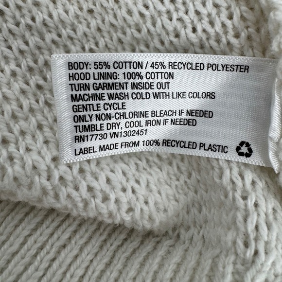 All in Motion Cream Knit Cowl‎ Neck Hoodie Sweatshirt Women's XXL - Picture 8 of 9